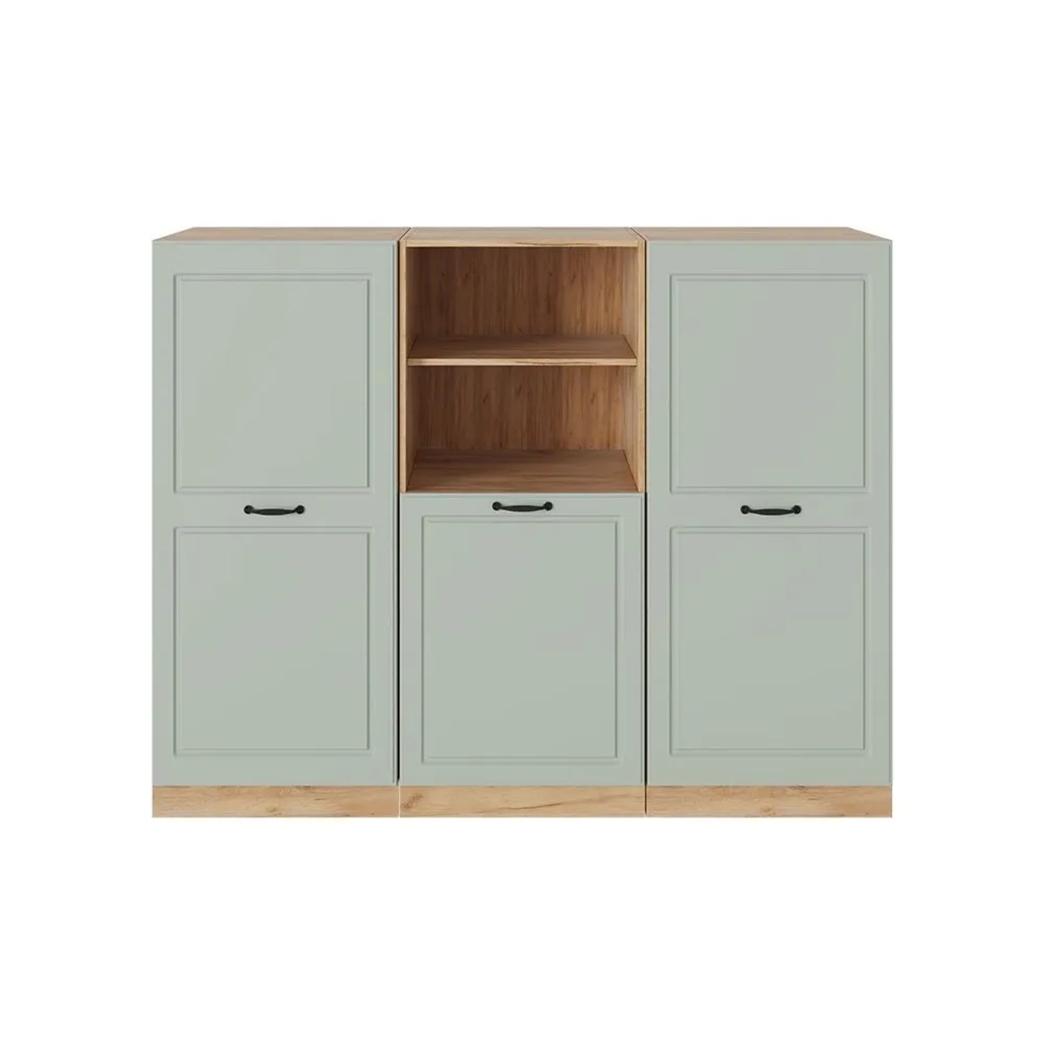 Vicco Küchenblock R-Line Mint Landhaus/Goldkraft Eiche 180 x 143 ohne Arbeitsplatte Art Nr 70948