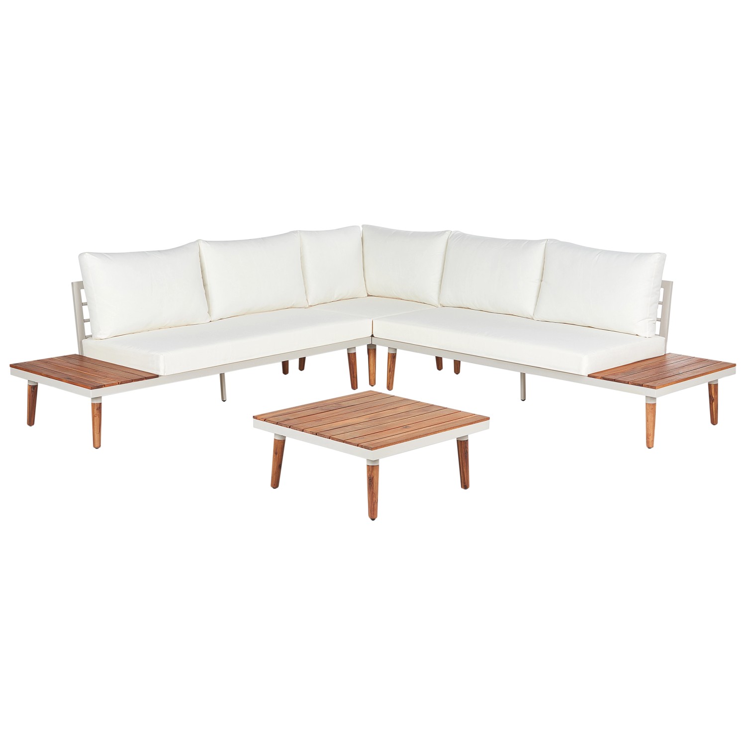 Beliani Lounge Set CORATO Cremeweiß