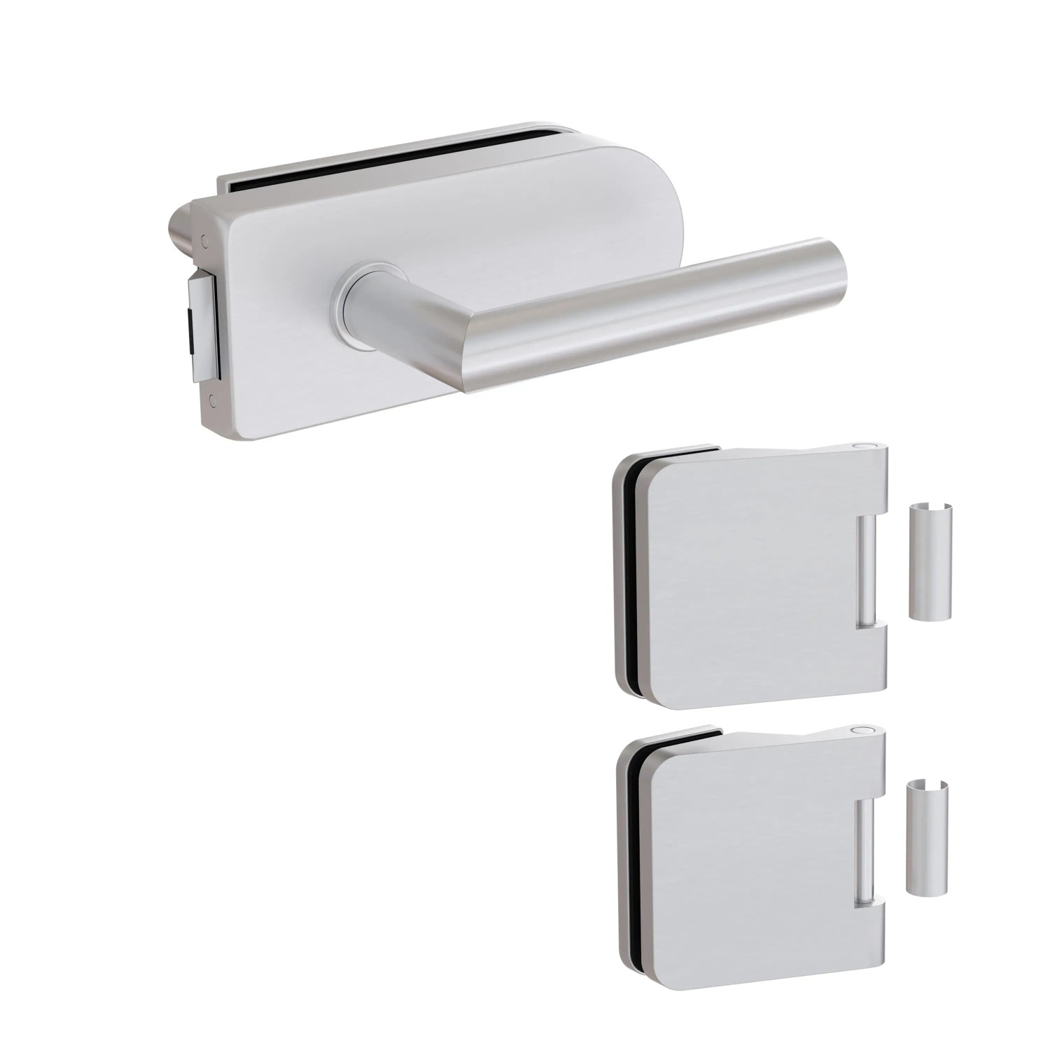 Levidor Glastürbeschlag Studio/Office Rund Unverschließbar Aluminium günstig online kaufen