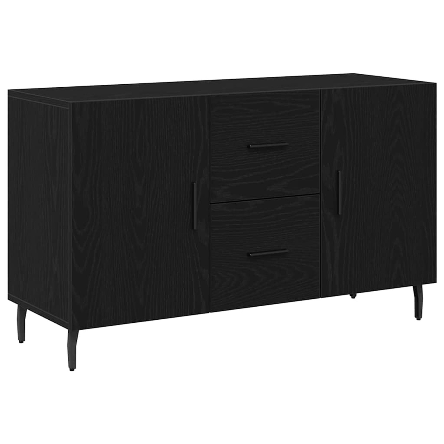 vidaXL Sideboard Schwarz Eichen-Optik 100 x 36 x 60 cm Holzwerkstoff 862959 günstig online kaufen
