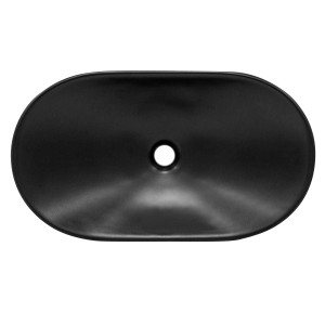 ML-Design Waschbecken, Keramik, Schwarz Matt, 63x36 cm, inkl. Ablaufgarnitur.