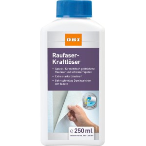 OBI Raufaser-Kraftlöser, 250ml Flasche zum Ablösen von Tapeten.