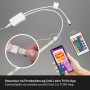 Brilo Wifi LED-Strip RGB mit Fernbedienung und App-Steuerung, 5m, kürzbar.