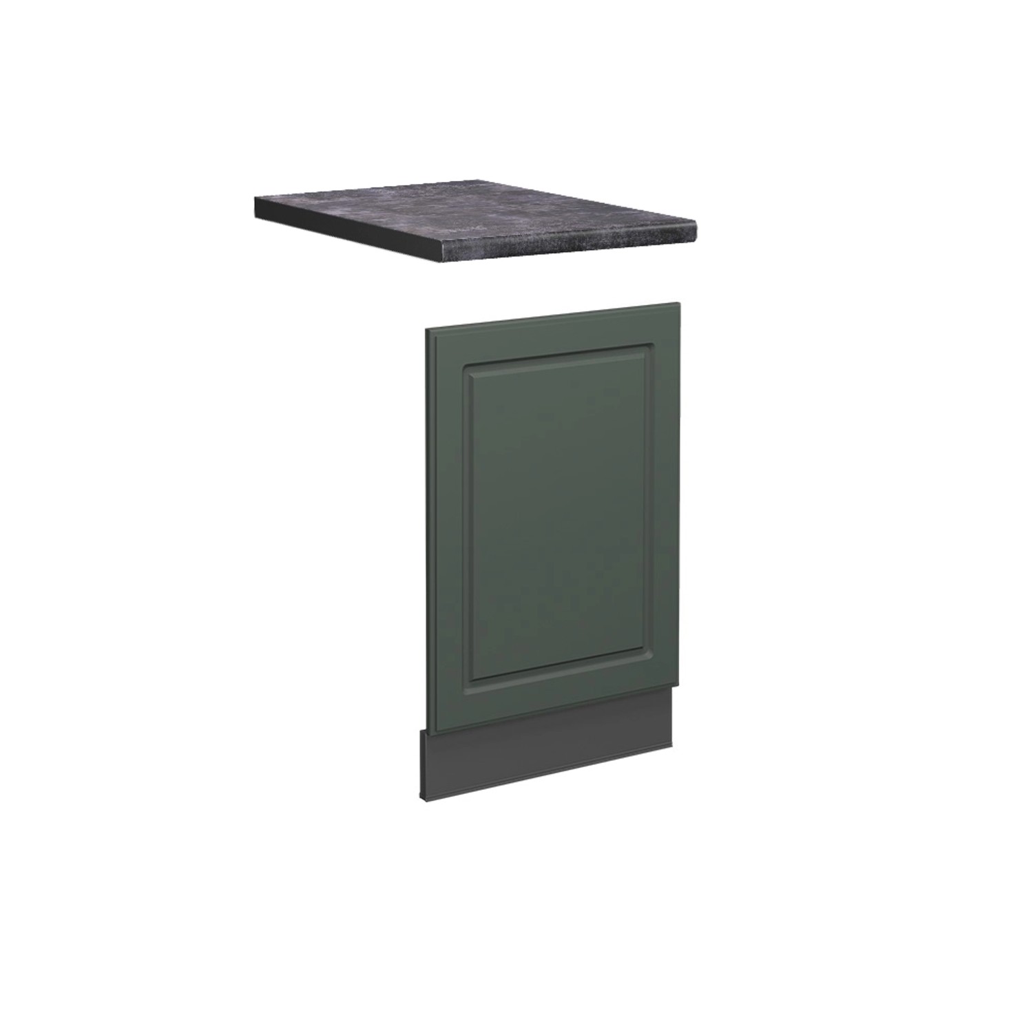 Vicco Frontblende Fame-Line Grün-Gold Landhaus/Anthrazit 45 cm AP Anthrazit