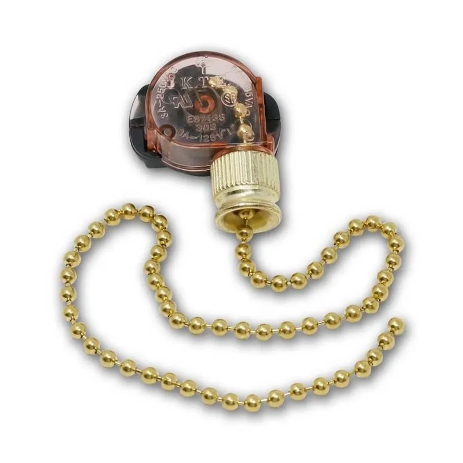 world-trading-net Zugschalter Ein Aus Zugschnur Golden 3A 230V