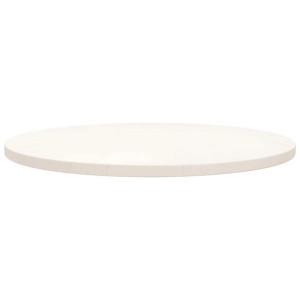 vidaXL Tischplatte Rund Weiß Ø70x3 cm Massivholz Kiefer 833668