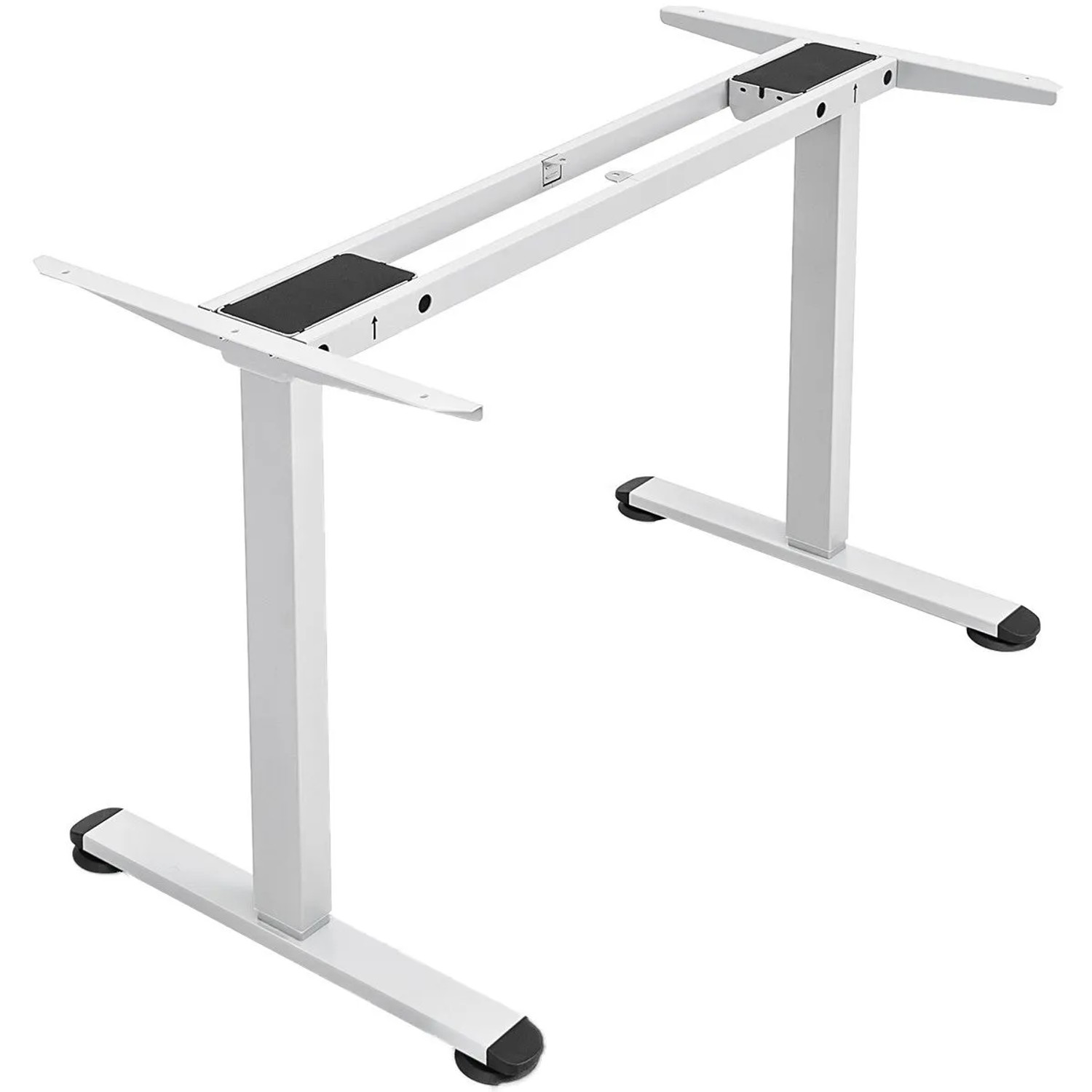 Costway Elektrisches Tischgestell mit 2 Motoren Weiß