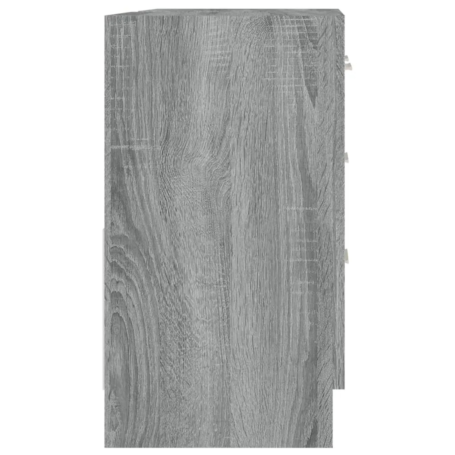 vidaXL Waschbeckenschrank, Grau Sonoma, 63x30x54 cm, Holzwerkstoff, mit Schubladen und Fach.