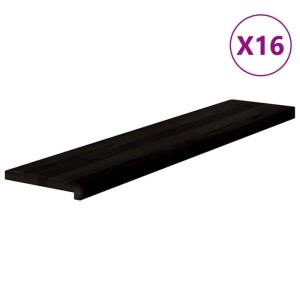 vidaXL Treppenstufen 16 Stk Dunkelbraun 120x30x2 cm Massivholz Eiche 3283060