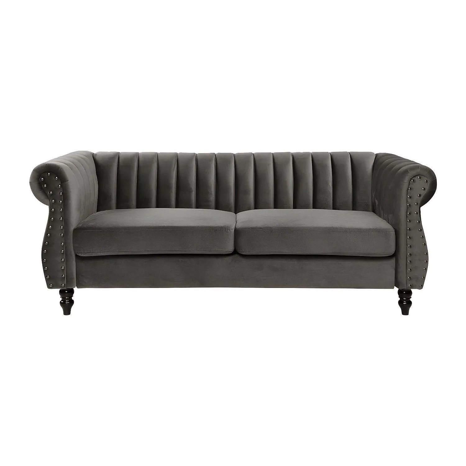 Vente-unique Sofa Ohne Schlafmöglichkeit Trumbo Grau 195 cm