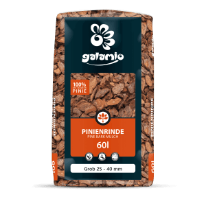 Galamio Pinienrinde Grob, 60l Sack, 2/3 Palette (26 Sack). Natürlicher Bodenabdecker.
