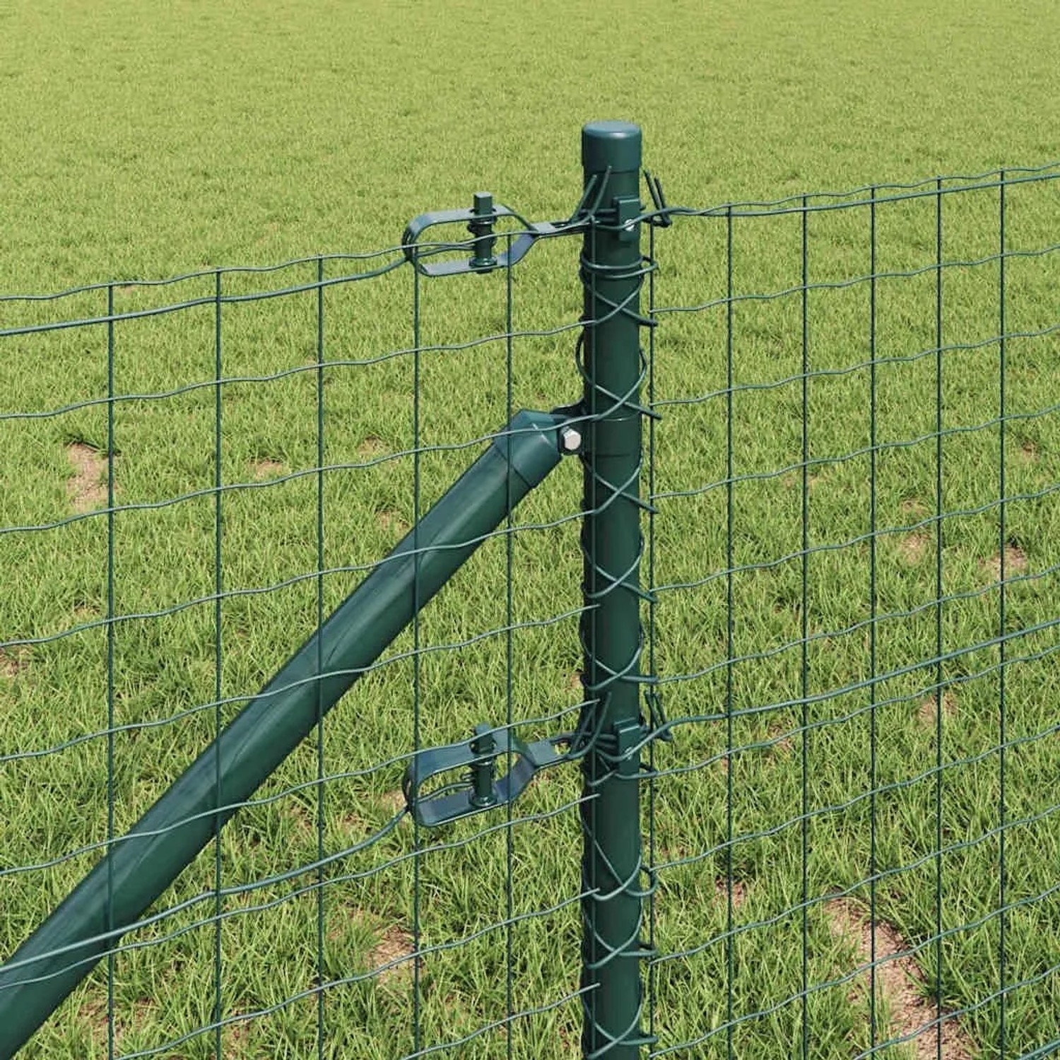 vidaXL Zaunpfosten 7 Stk Grün Stahl 42004238_3