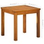 Quadratischer Beistelltisch aus Akazienholz, Teil der vidaXL Sonnenliege mit Tisch Set.