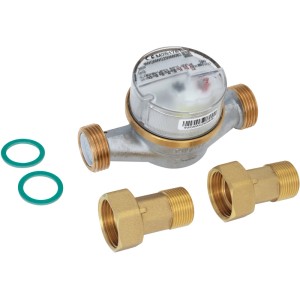 Wasserzähler Two in One 3/4" Kalt-& Warmwasser R80 130 mm