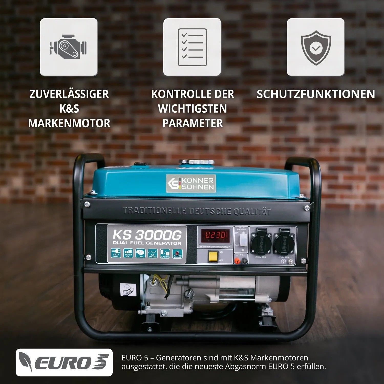 Könner & Söhnen LPG/Benzin-Generator KS 3000G_5