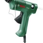 Bosch PKP 18 E Klebepistole in Grün mit Klebestick und Düse.