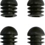 4er-Set Fußkappen 28x28x22mm für Gartenmöbel, Kunststoff schwarz.