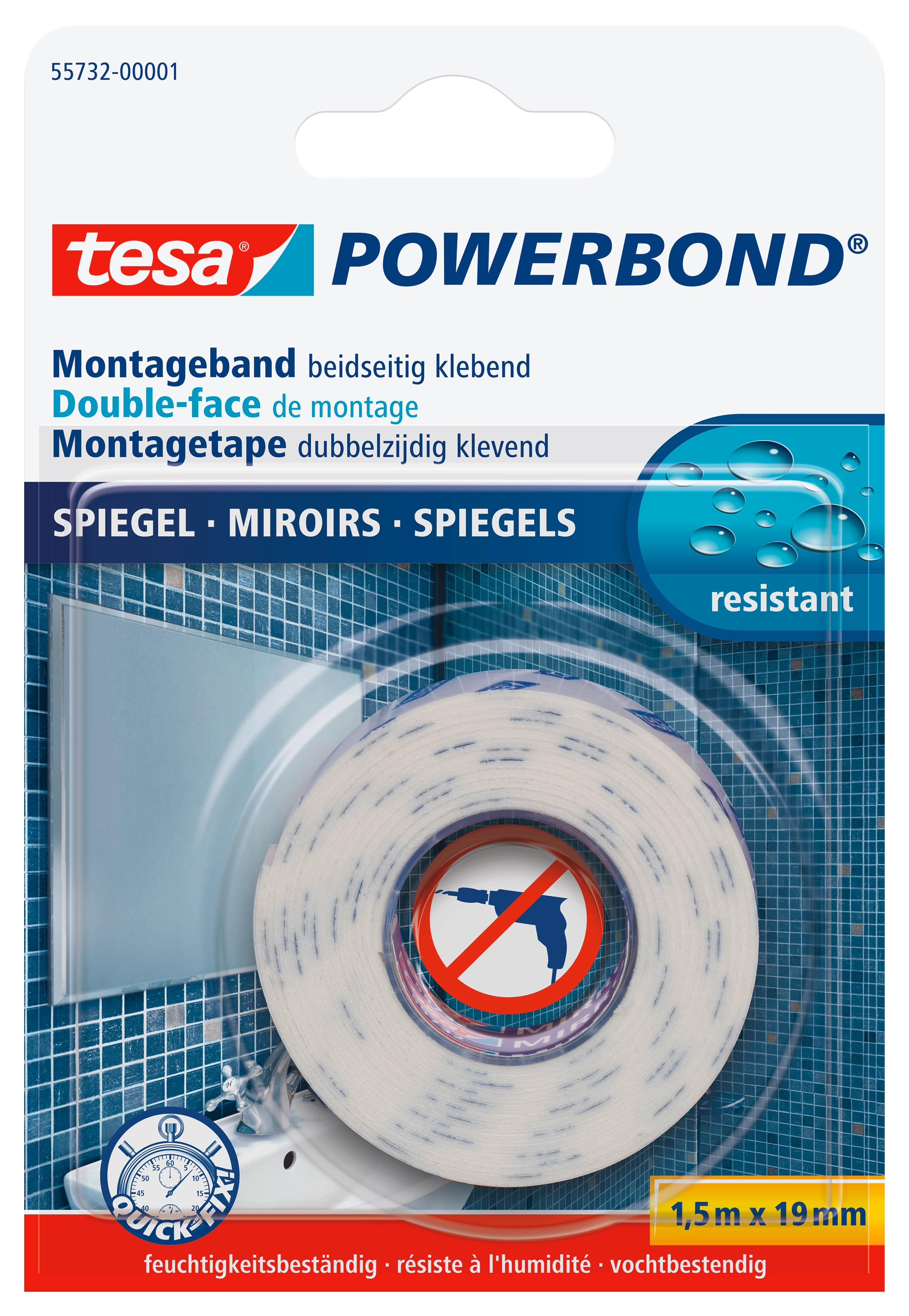 Tesa Powerbond Montageband Mirror 1,5 m x 19 mm kaufen bei OBI