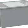 Graue Kis Aufbewahrungsbox Bi Box L mit Deckel und Griffen, 40 Liter Fassungsvermögen.