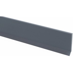 Selbstklebende, anthrazitfarbene Flachleiste mit Lippe, 30x2,5mm, für Fenster-Zubehör.