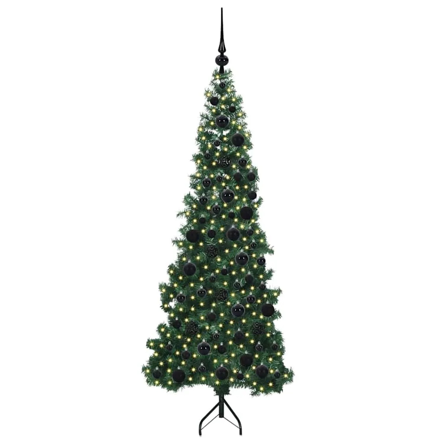 vidaXL Eckiger Künstlicher Weihnachtsbaum Grün 180 cm PVC und Metall 3397264