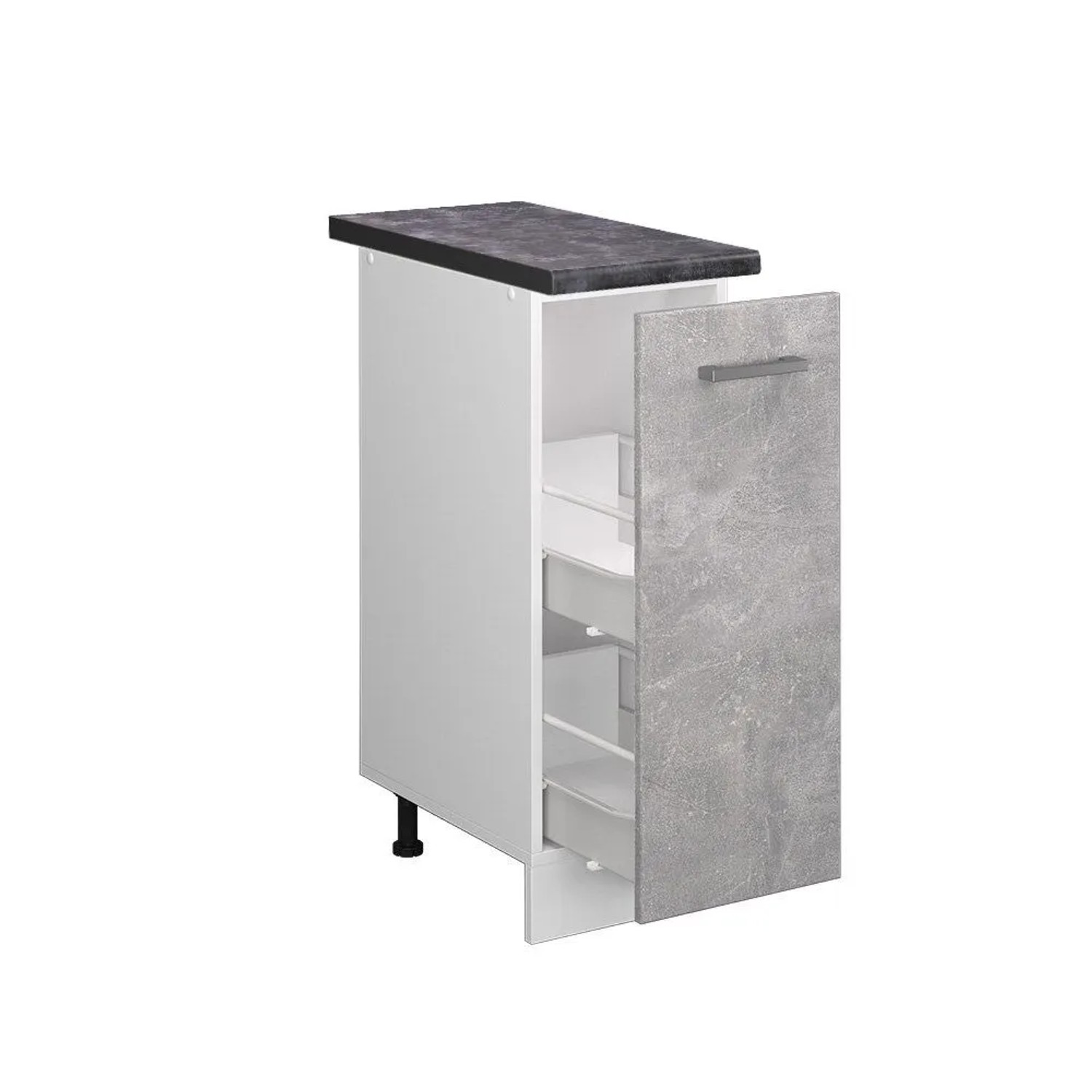 Vicco Apothekerschrank R-Line Medizinschrank für die Küche Beton Weiß 30 cm AP Anthrazit