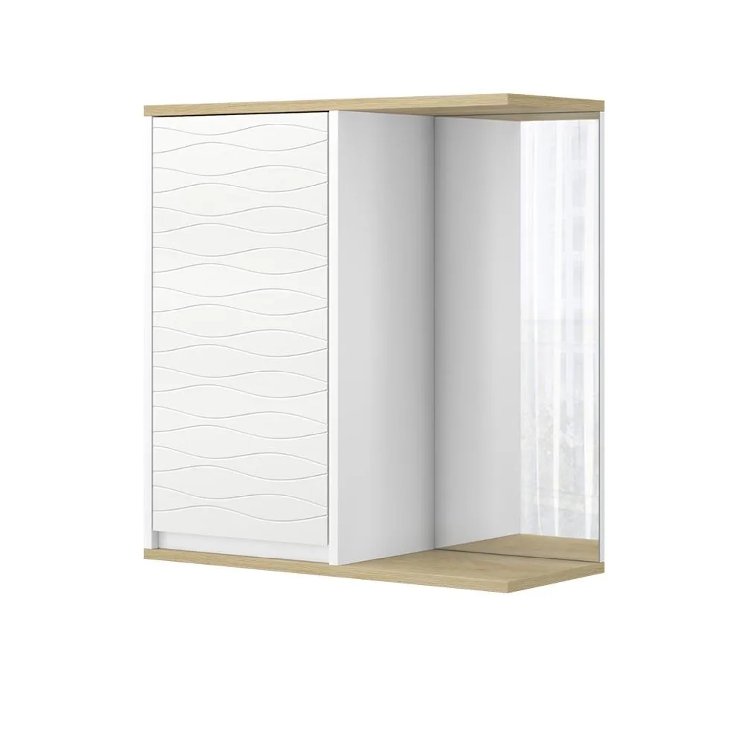 Vicco Bad Spiegelschrank Livia Weiß 60 x 63 mit Spiegel