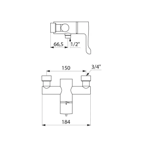 Delabie sequentielle Thermostat-Brausearmatur SECURITHERM Securitouch.