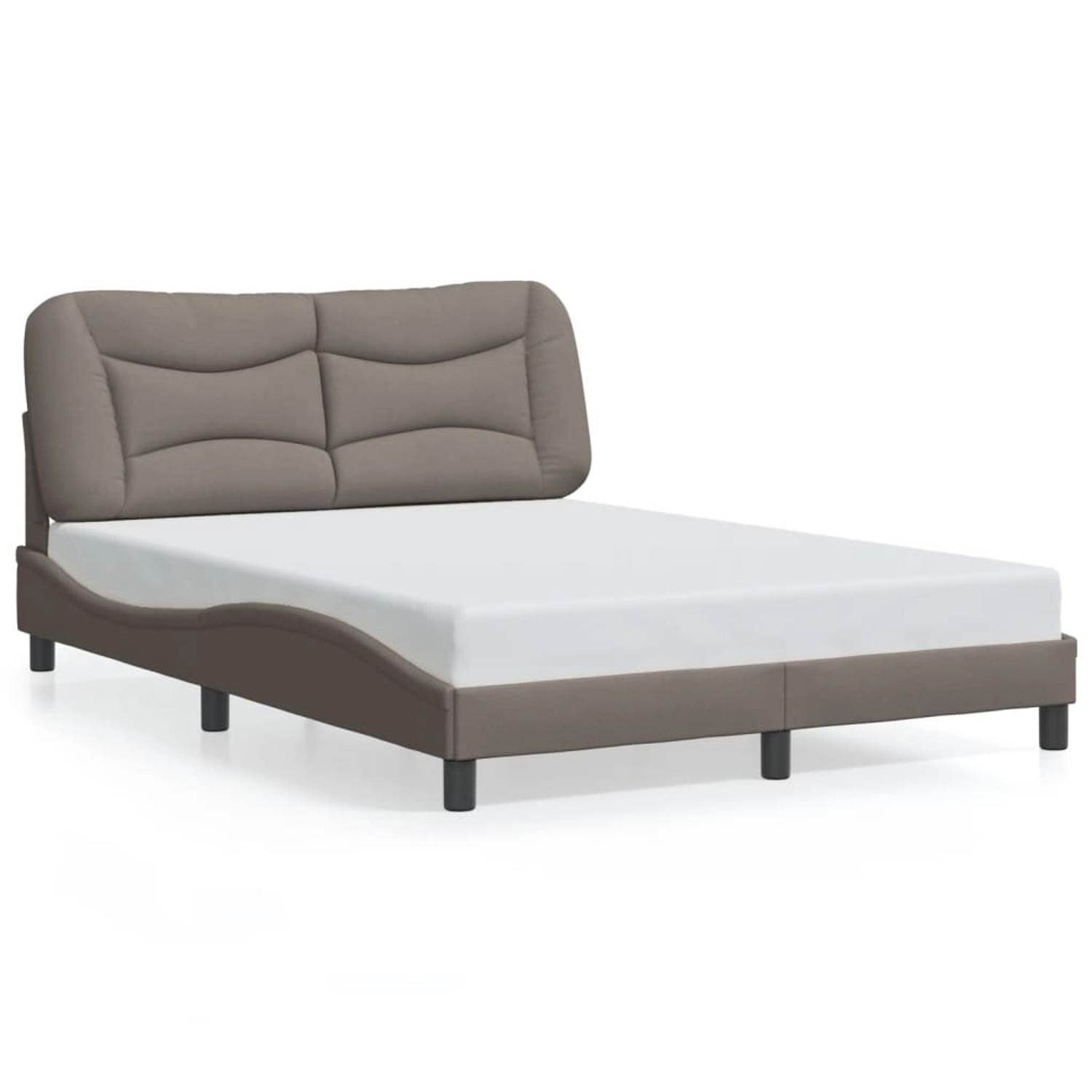 vidaXL Bettgestell ohne Matratze Hvar Taupe 140x200 cm Stoff 3207776 günstig online kaufen