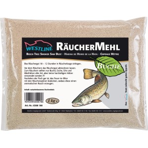 Westline Räuchermehl Buche, 1 kg, zum Räuchern von Fisch und Fleisch im Angeln-Bereich.