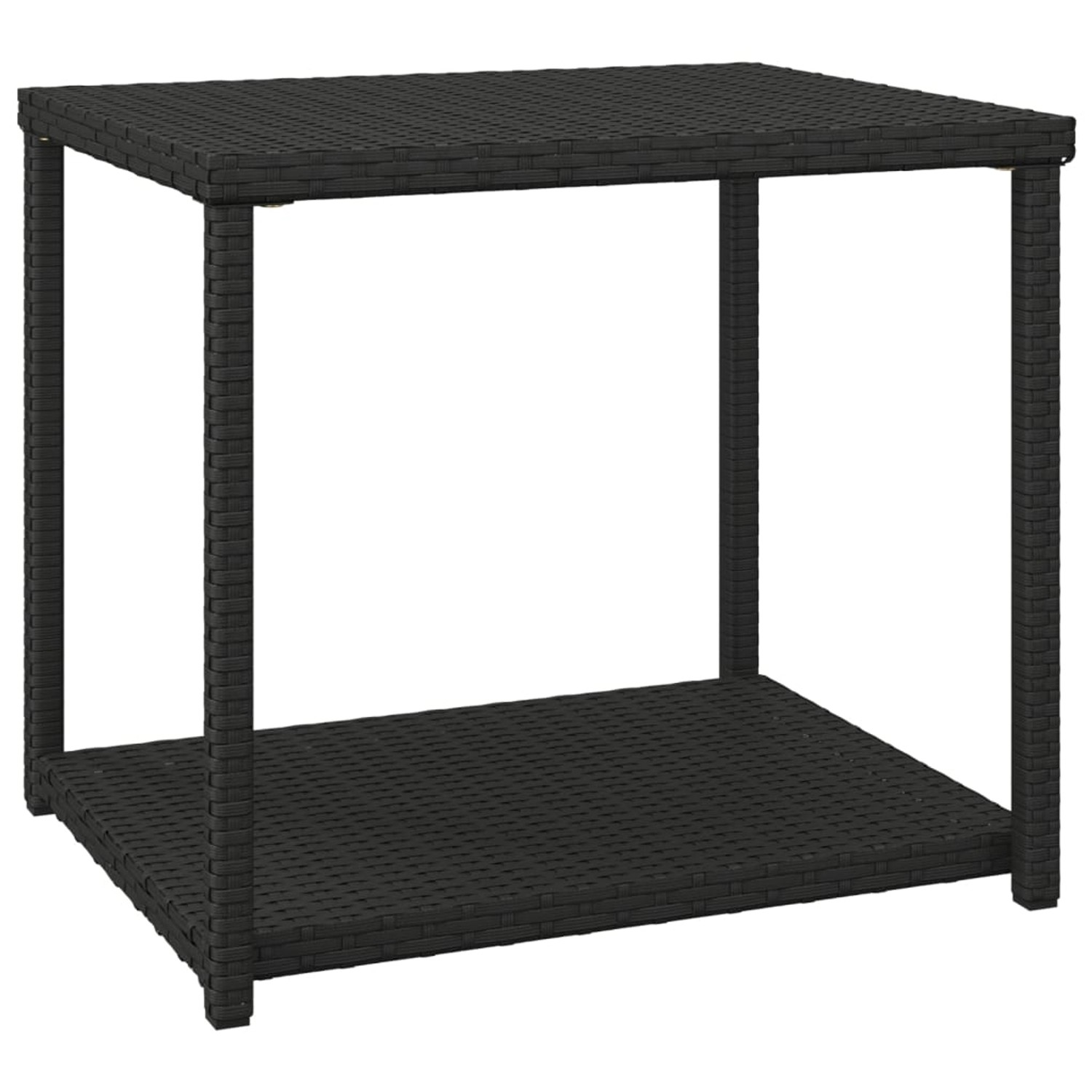 vidaXL Beistelltisch Schwarz 55x45x49 cm Poly Rattan günstig online kaufen