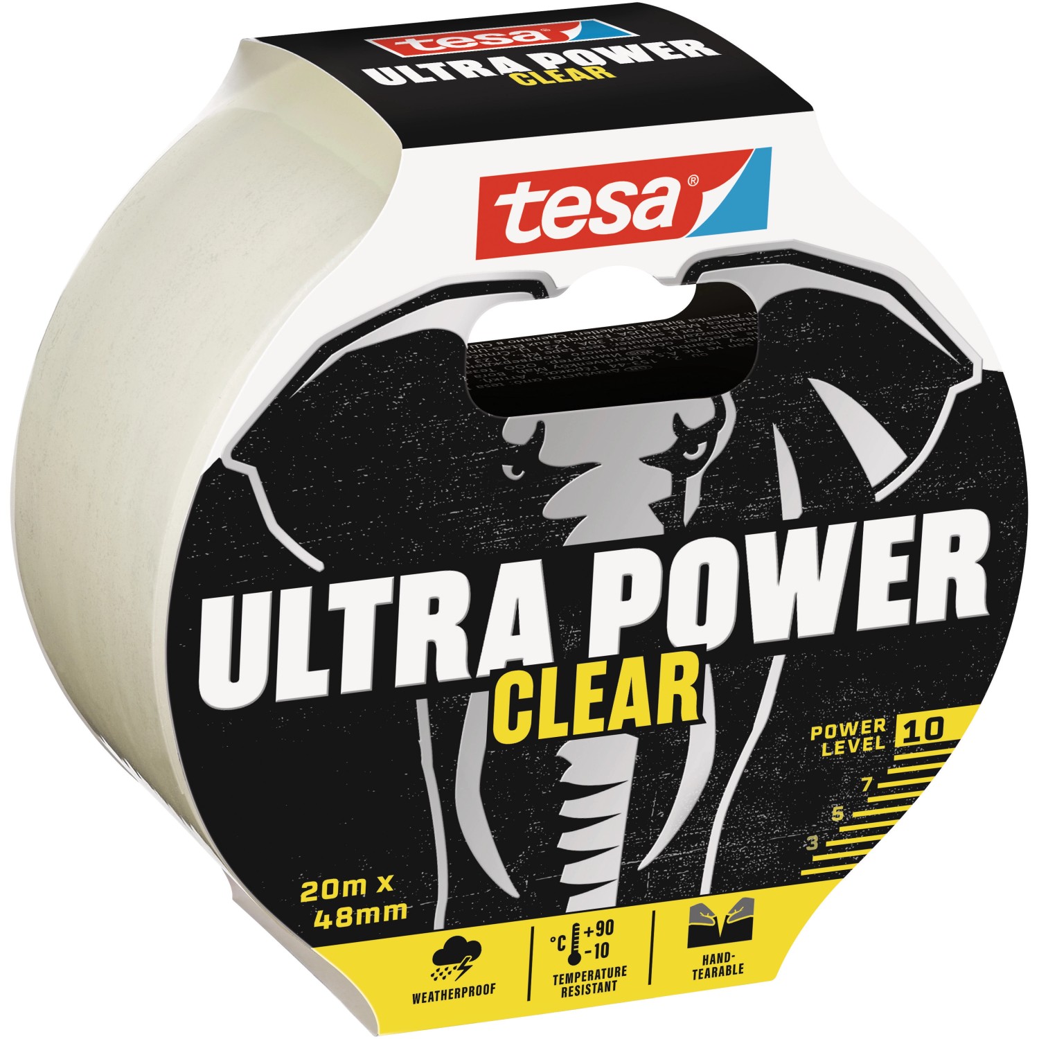 Tesa Reparaturband Ultra Power Clear 20 m : 48 mm Transparent