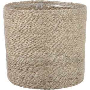 Cremefarbener Pflanzenkorb Atlantic aus Seegras, Ø 20 cm, handgefertigt und natürlich.