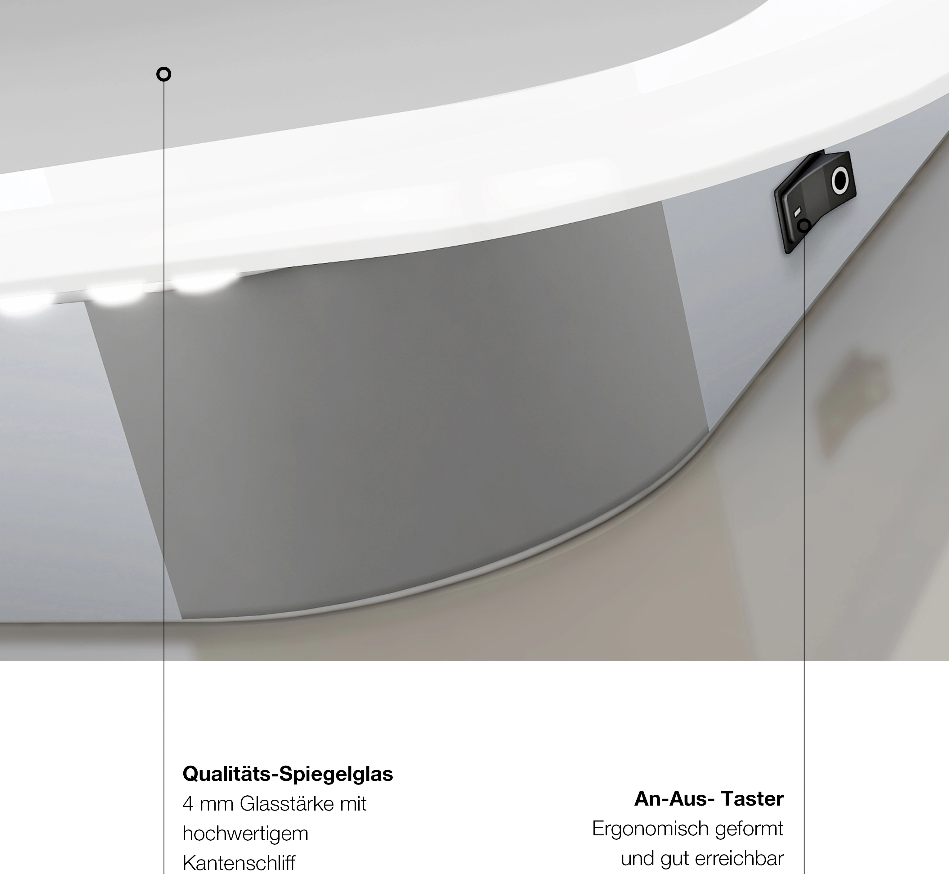 DSK Design LED-Lichtspiegel Silver Luna 120 cm x 70 cm kaufen bei OBI