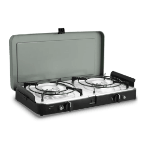 CADAC 2 Cook 3 Pro Stove Campingkocher mit zwei Brennern und Windschutz.