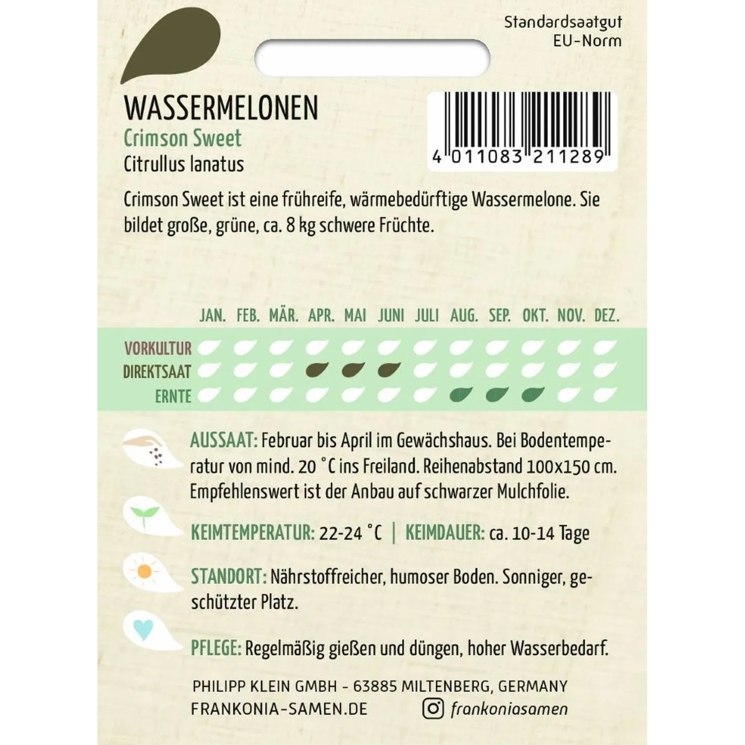 FRANKONIA Wassermelone Crimson Sweet_2