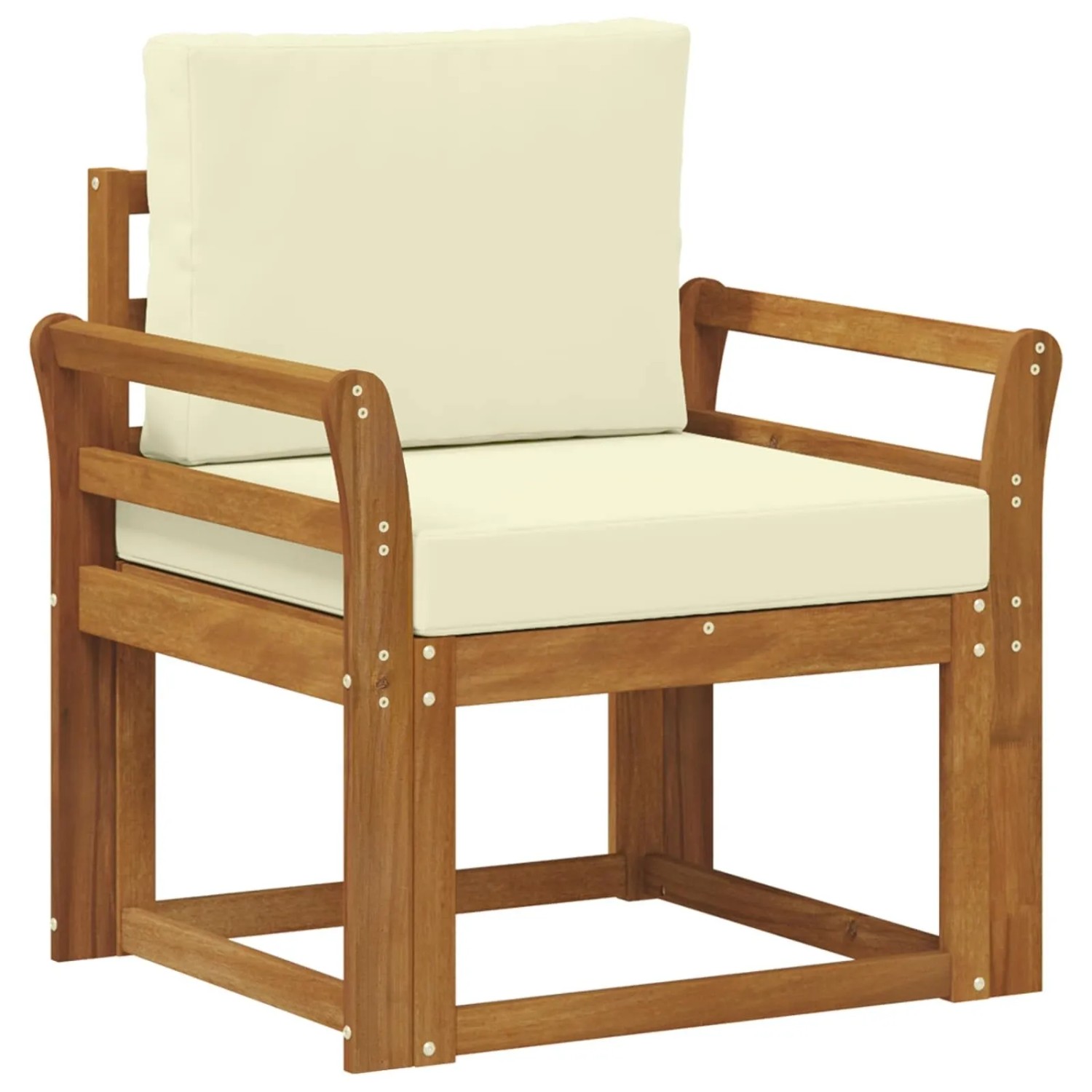 vidaXL Outdoor-Sofagarnitur Massives Akazienholz und Polyester 3436232