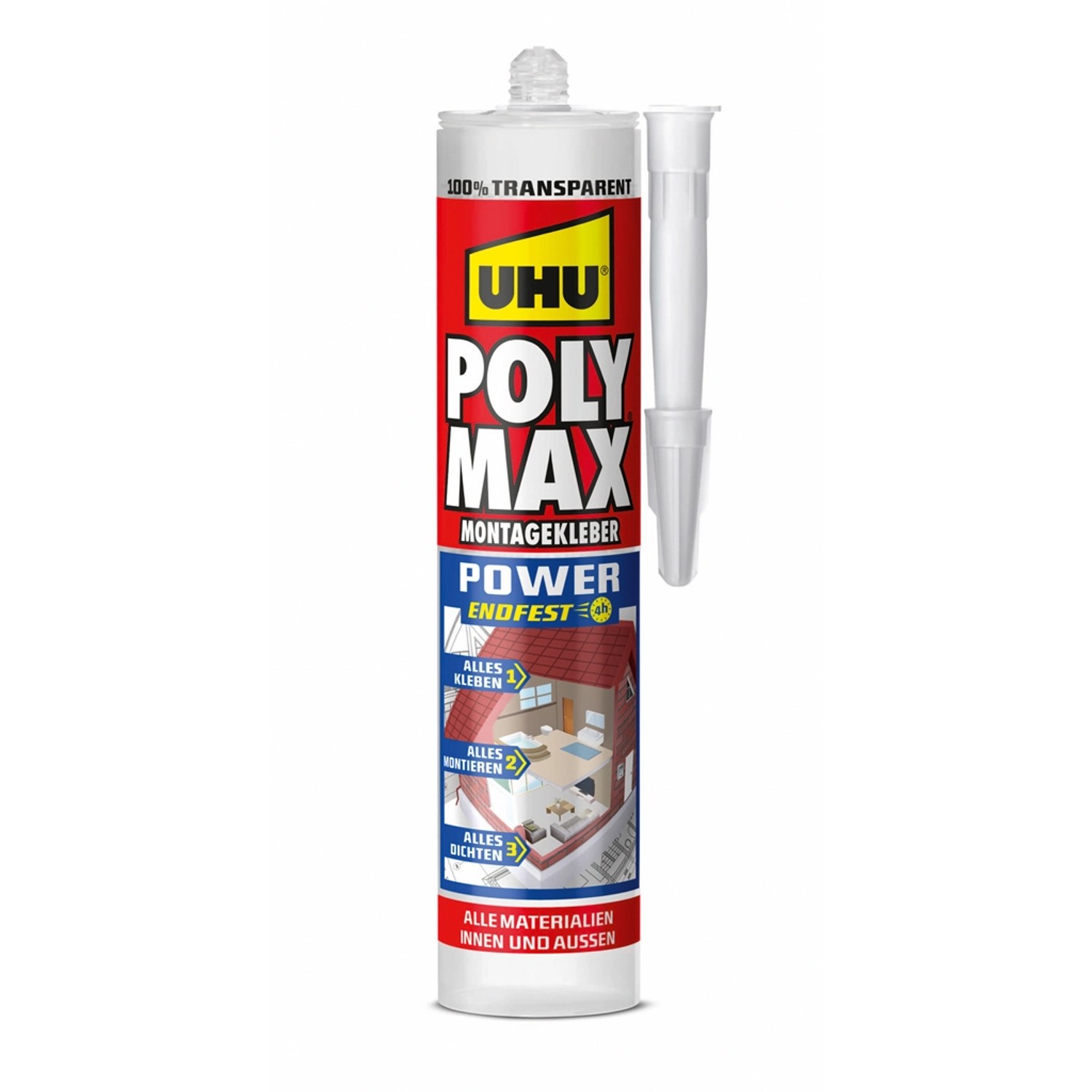 UHU Poly Max Montagekleber Power Transparent 300 g