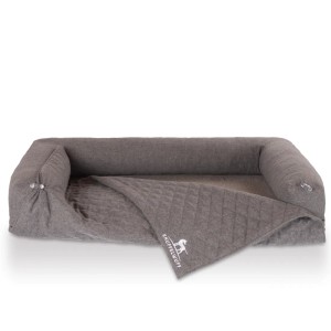 Knuffelwuff Hundebett Yona, orthopädisch, mit Sofaschutz aus Velours, 100x65cm.