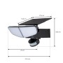Schwarze Lindby LED Solar-Wandleuchte Naelin mit Bewegungsmelder und Dimmfunktion, 2-flammig.