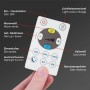 Fernbedienung für Brilo LED-Deckenleuchte Slim S, mit Tasten für Dimmstufen, Farbtemperatur und Nachtlicht.