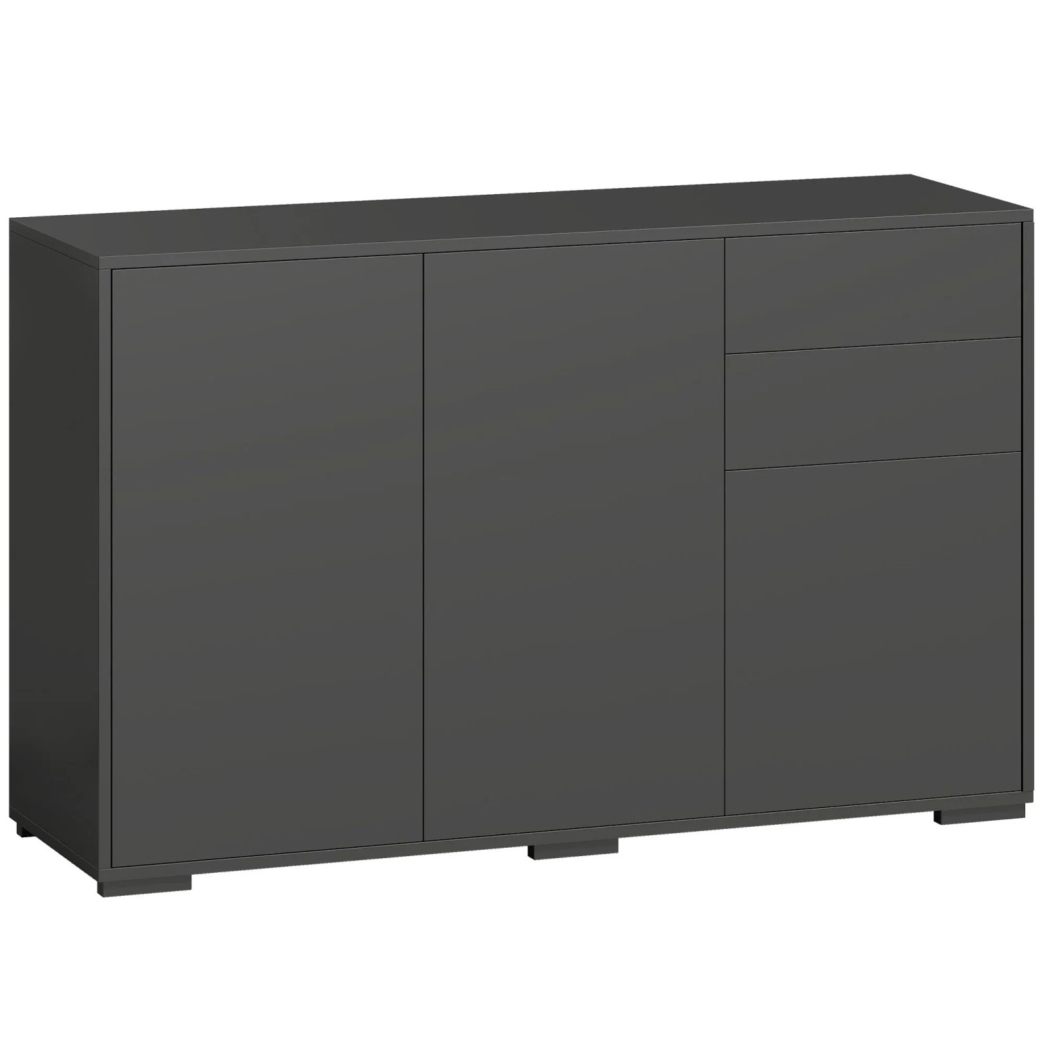 HOMCOM Standschrank Spanplatte 117L x 36B x 74H cm Schwarz