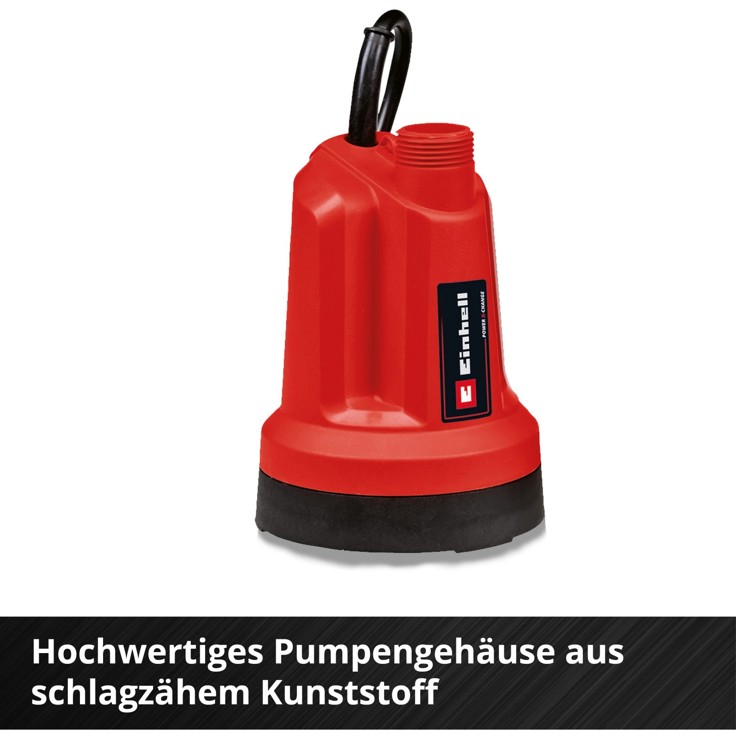 Einhell Akku-Klarwasserpumpe GE-SP 18 LL Li Solo, rot/schwarz. Elektro-Pumpe für Garten und Haus.