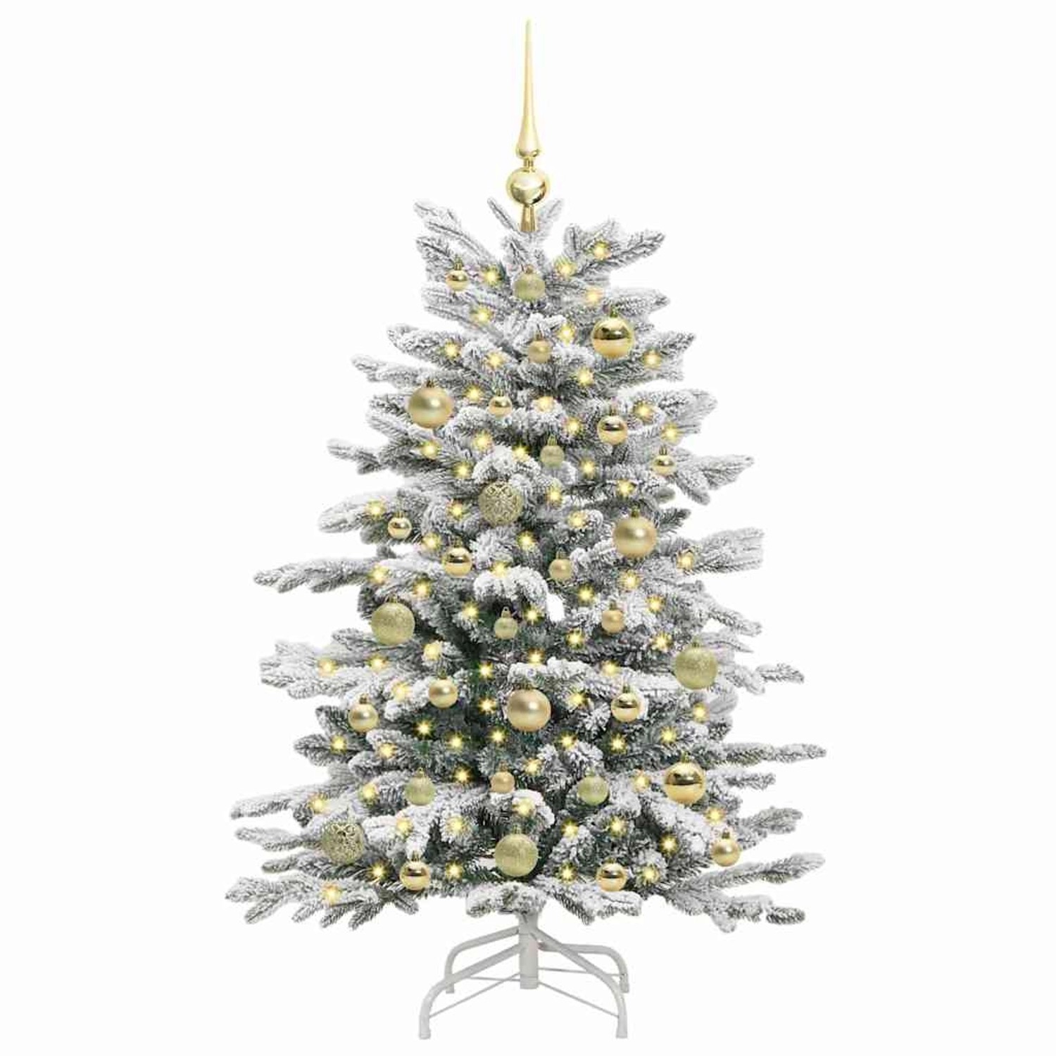 vidaXL Künstlicher Klappbarer Weihnachtsbaum Weiß 120 cm PE und PVC 3395626