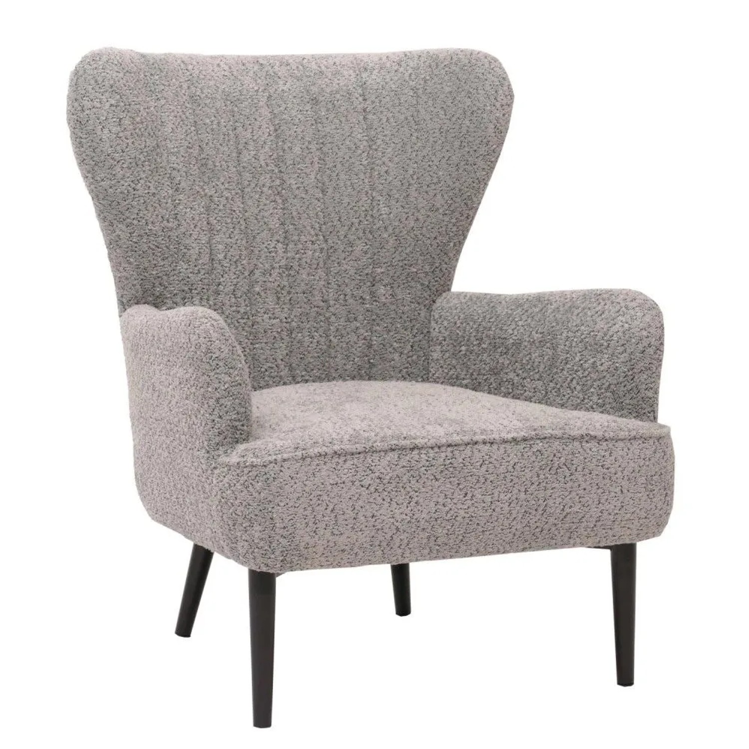 MCW Lounge-Sessel K37 Stoff Chenille 500g/m² Grau