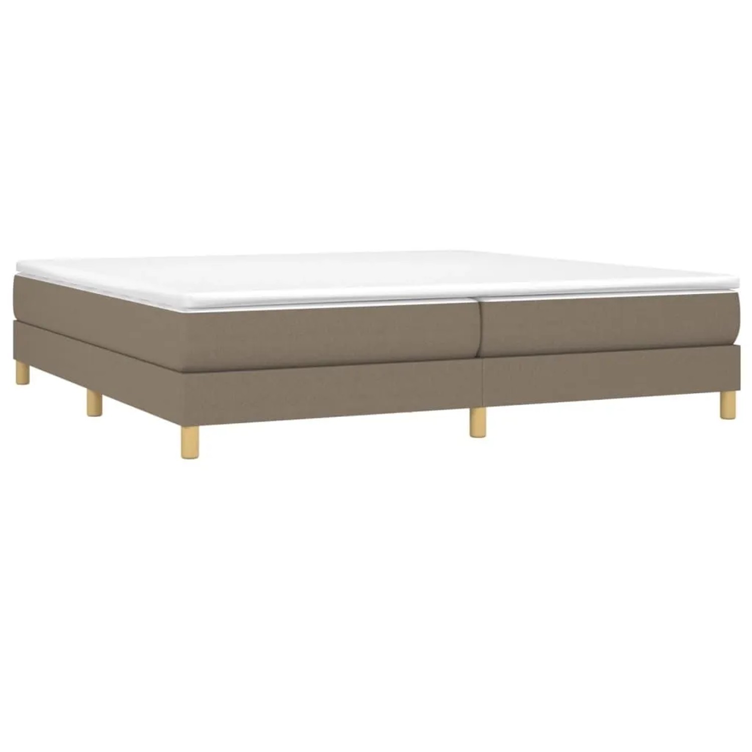 vidaXL Boxspringbett mit Matratze Taupe 200x200 cm Stoff 3144203 günstig online kaufen