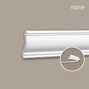Flexible, weiße PROFHOME Eckleiste/Deckenleiste (2m) im Neo-Klassizismus Stil.