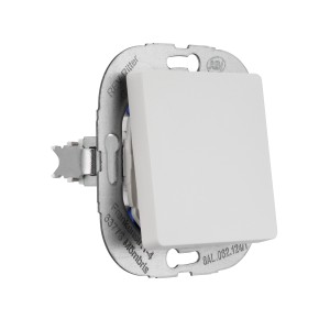 REV Ritter Taster PrimaLuxe Weiß für Schalterprogramme, geeignet für Aus- und Wechselschaltungen.