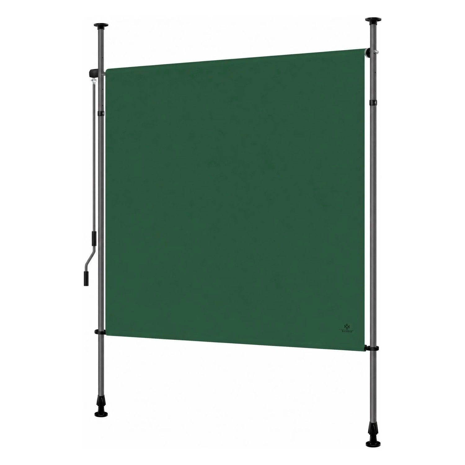 KESSER Klemmmarkise Senkrechtmarkise Blickdicht 150 x 310 cm Dunkelgrün