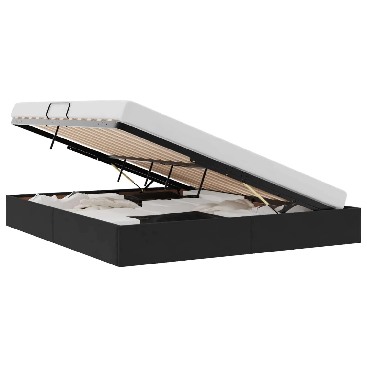 vidaXL Aufbewahrungsbett mit Kopfteil Schwarz 160 x 200 cm Samt 3442894